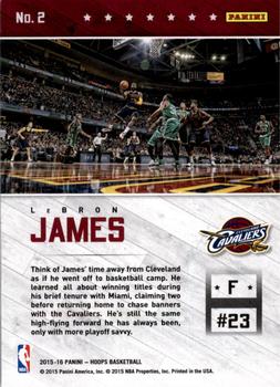2015-16 Hoops - Courtside #2 LeBron James Back