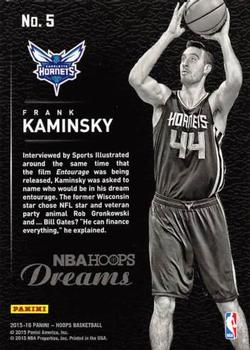 2015-16 Hoops - Dreams #5 Frank Kaminsky Back