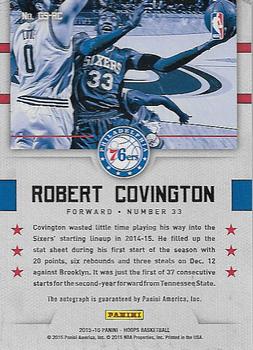 2015-16 Hoops - Great SIGnificance #GS-RC Robert Covington Back