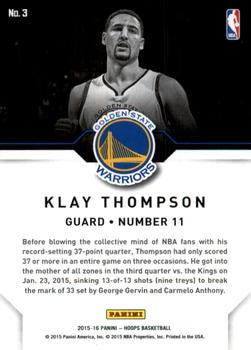2015-16 Hoops - Highlights #3 Klay Thompson Back