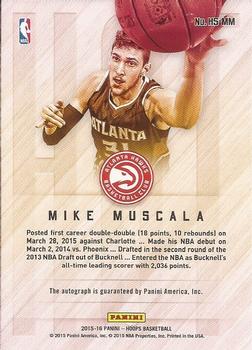 2015-16 Hoops - Hot Signatures #HS-MM Mike Muscala Back