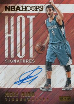 2015-16 Hoops - Hot Signatures #HS-RR Ricky Rubio Front