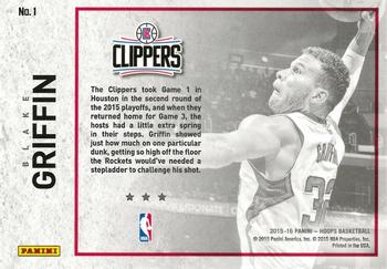 2015-16 Hoops - Picture Perfect #1 Blake Griffin Back