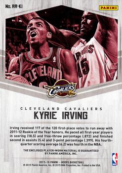 2015-16 Hoops - Rookie Remembrance #RR-KI Kyrie Irving Back