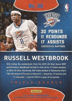 2015-16 Hoops - Triple-Double #30 Russell Westbrook Back