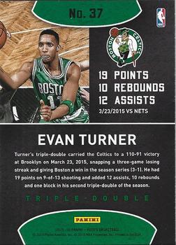 2015-16 Hoops - Triple-Double #37 Evan Turner Back