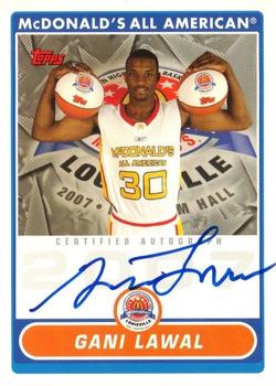 2007 Topps McDonald's All-American Game - Game Day Autographs Aftermarket #GL Gani Lawal Front