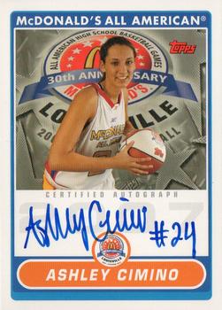 2007 Topps McDonald's All-American Game - Game Day Autographs Aftermarket #AC Ashley Cimino Front