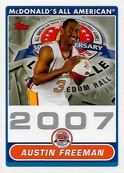 2007 Topps McDonald's All-American Game - Portraits (Photo Shoot) #AF Austin Freeman Front