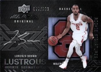 2013-14 Upper Deck Black - Lustrous Rookie Signatures Silver #53 Lorenzo Brown Front
