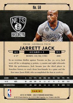 2015-16 Panini Gold Standard #59 Jarrett Jack Back
