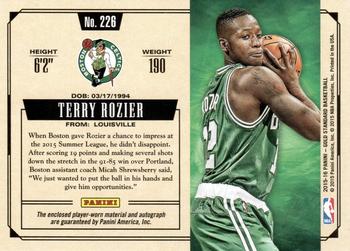 2015-16 Panini Gold Standard #226 Terry Rozier Back