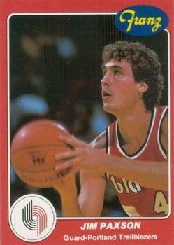 1984-85 Star Franz Portland Trail Blazers #8 Jim Paxson Front