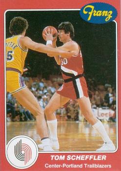 1984-85 Star Franz Portland Trail Blazers #9 Tom Scheffler Front