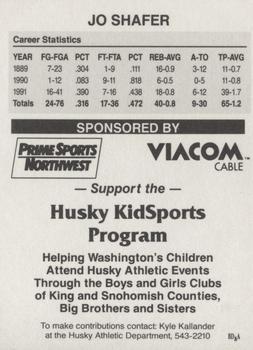 1991-92 Washington Huskies #NNO Jo Shafer Back