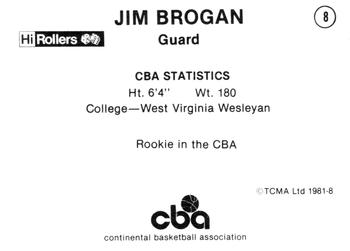 1980-81 TCMA CBA #8 Jim Brogan Back