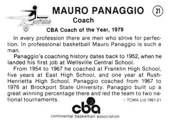 1980-81 TCMA CBA #21 Mauro Panaggio Back