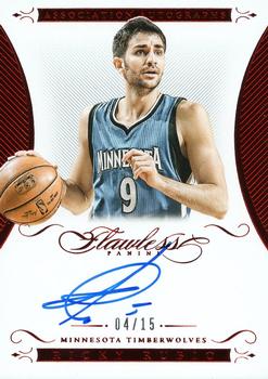 2014-15 Panini Flawless - Association Autographs Ruby #AA-RR Ricky Rubio Front