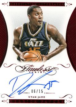 2014-15 Panini Flawless - Association Autographs Ruby #AA-DF Derrick Favors Front