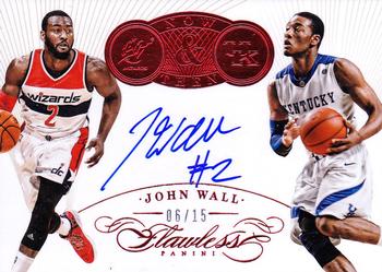 2014-15 Panini Flawless - Now and Then Signatures Ruby #NT-JW John Wall Front