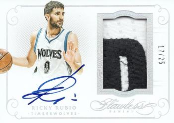2014-15 Panini Flawless - Patch Autographs #PA-RR Ricky Rubio Front