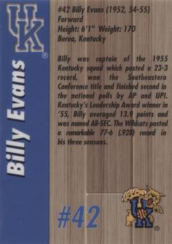1999 AMA Kentucky Wildcats Legends #NNO Billy Evans Back