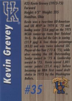 1999 AMA Kentucky Wildcats Legends #NNO Kevin Grevey Back