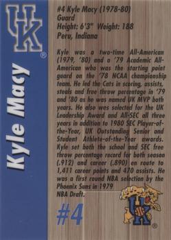 1999 AMA Kentucky Wildcats Legends #NNO Kyle Macy Back
