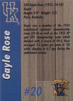 1999 AMA Kentucky Wildcats Legends #NNO Gayle Rose Back