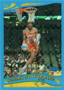 2005-06 Topps Chrome - Blue Xfractor #34 Amare Stoudemire Front
