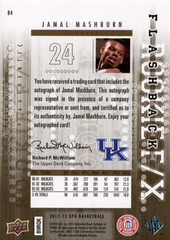 2012-13 SP Authentic - Flashback Rookie F/X Autographs #84 Jamal Mashburn Back