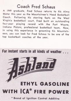 1955 Ashland / Aetna Oil #NNO Fred Schaus Back