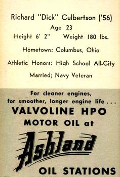 1955 Ashland / Aetna Oil #NNO Richard Culbertson Back