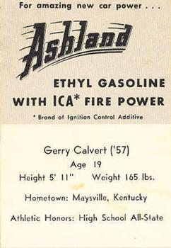 1955 Ashland / Aetna Oil #NNO Gerry Calvert Back