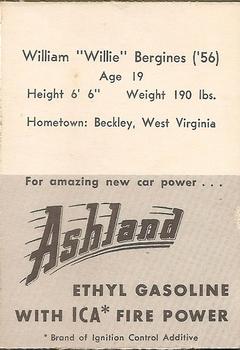 1955 Ashland / Aetna Oil #NNO William Bergines Back