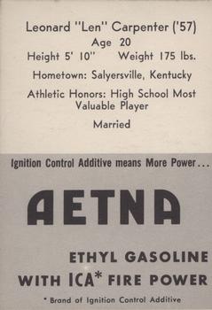 1955 Ashland / Aetna Oil #NNO Leonard Carpenter Back