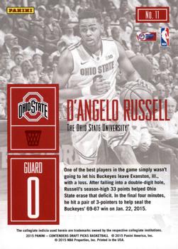 2015 Panini Contenders Draft Picks - Game Day #11 D'Angelo Russell Back