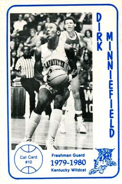 1979-80 Foodtown Kentucky Wildcats #10 Dirk Minniefield Front