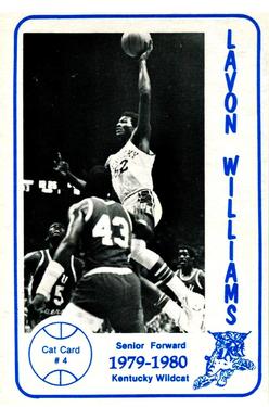 1979-80 Foodtown Kentucky Wildcats #4 LaVon Williams Front