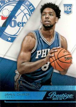 2015-16 Panini Prestige - Bonus Shots Blue #227 Jahlil Okafor Front