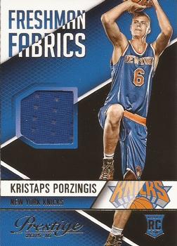2015-16 Panini Prestige - Freshman Fabrics #4 Kristaps Porzingis Front