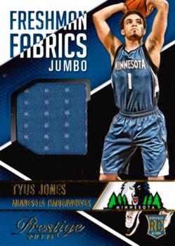 2015-16 Panini Prestige - Freshman Fabrics Jumbo #FFJ-TJ Tyus Jones Front