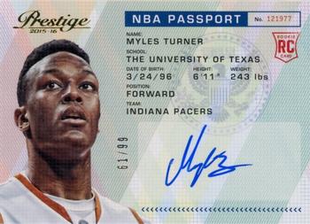 2015-16 Panini Prestige - NBA Passport #PAS-MT Myles Turner Front