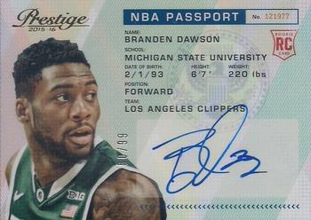 2015-16 Panini Prestige - NBA Passport #PAS-BD Branden Dawson Front