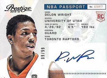 2015-16 Panini Prestige - NBA Passport #PAS-DW Delon Wright Front