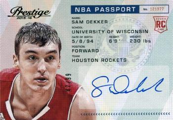 2015-16 Panini Prestige - NBA Passport #PAS-SD Sam Dekker Front