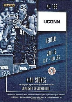 2015 Panini Contenders Draft Picks - Draft Ticket #188 Kiah Stokes Back