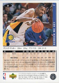 1994-95 Collector's Choice Japanese #9 Derrick McKey Back