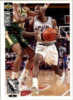 1995-96 Collector's Choice Argentina Stickers #88 Avery Johnson Front