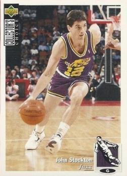 1995-96 Collector's Choice Argentina Stickers #97 John Stockton Front
